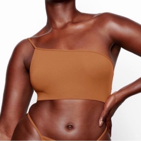 NWT Skims Fits Everybody One Shoulder Bralette in Copper Small - Picture 2 of 8